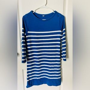 J Crew, Women's Size XXS, classic t-shirt dress. Blue stripe